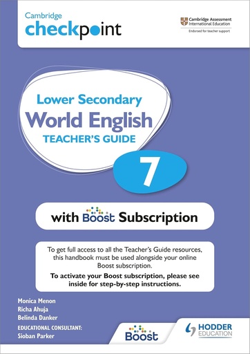 [9781398307698] Cambridge Checkpoint Lower Secondary World English 7 Teacher's Guide+Boost Subscription