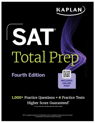 [9798349701764] SAT Total Prep 2026 (1000 Practice Questions,4 Practice Tests Higher Score Guaranteed) (4th Ed)