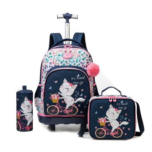 [0000000511421] Cartable Roulette 17 Pouces 3 Pièces Travel Time