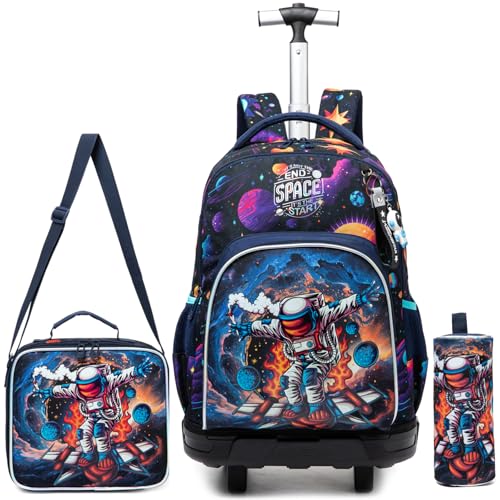 [0000000511414] Cartable Roulette 17 Pouces 3 Pièces Galaxy