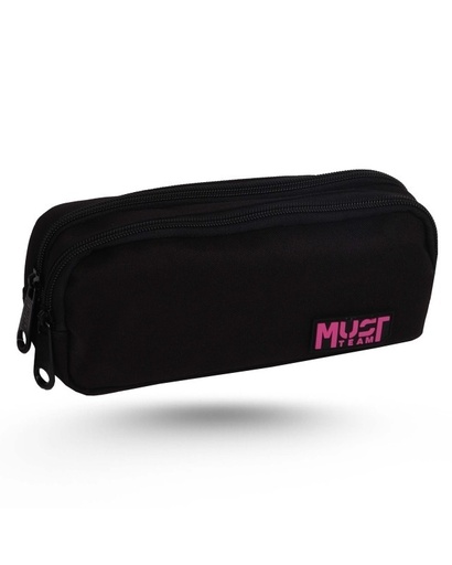 [5205698734557] Trousse 2 Poches Rectangulaire Must Team Noir