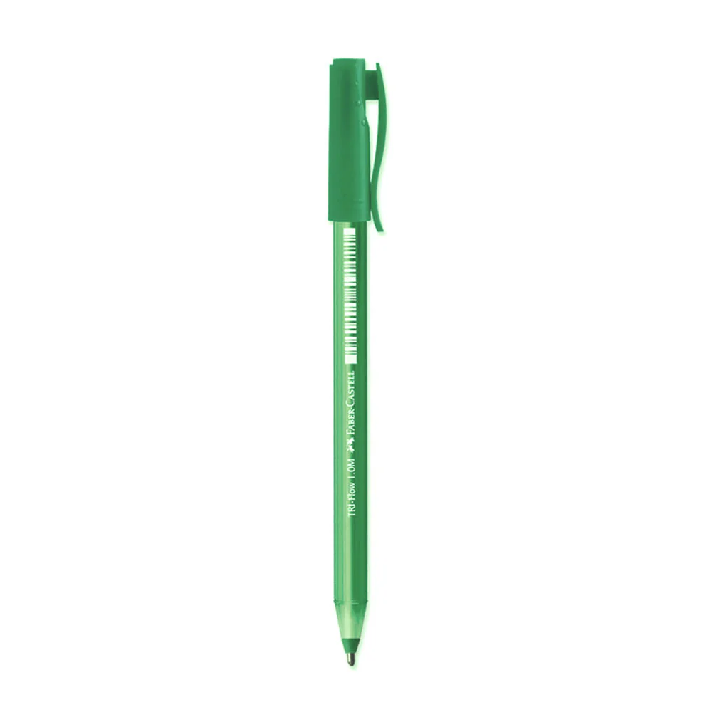 [8901180431634] Stylo à Bille Tri Flow 1mm Vert Faber Castel