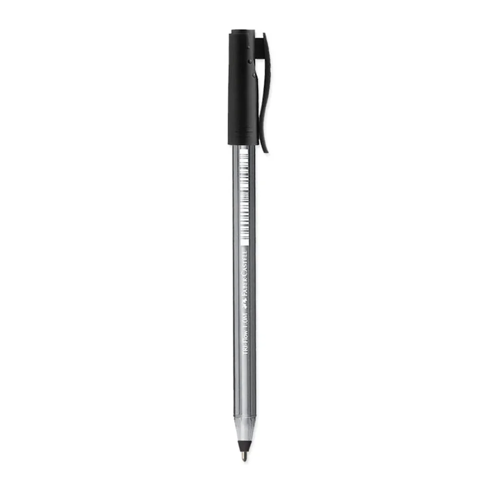 [8901180431993] Stylo à Bille Tri Flow 1mm Noir Faber Castel