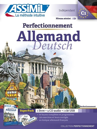 [9782700580921] ASSIMIL PERFECTIONNEMENT ALLEMAND (LIVRE+4 CDS & CLE USB)