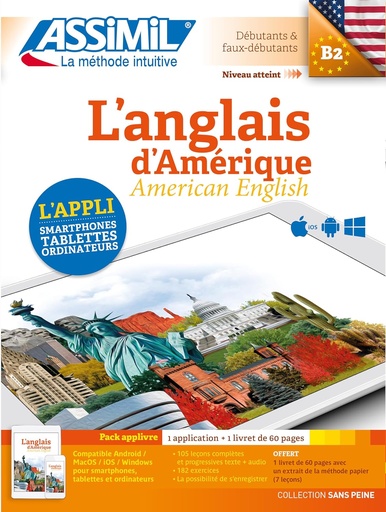 [9782700564570] ASSIMIL L'ANGLAIS D'AMERIQUE (LIVRET+APPLI SMARTPHONES, TABELETTES & ORDINATEURS)