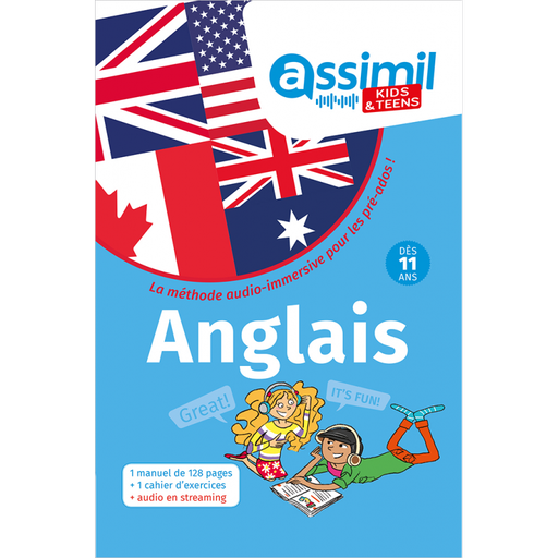 [9782700508505] ASSIMIL ANGLAIS KIDS & TEENS (DÈS 11 ANS) (LIVRE+CAHIER D'EXERCICE+AUDIO EN STREAMING)