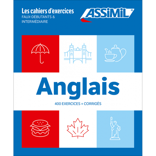 [9782700507041] ASSIMIL LES CAHIERS D'EXERCICES ANGLAIS COFFRET FAUX DEBUTANT & INTERM (LIVRE)