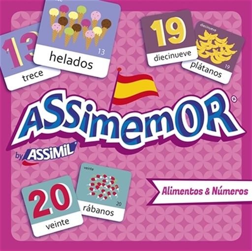 [9782700590470] ASSIMIL ASSIMEMOR ALIMENTOS Y NUMEROS (COFFRET DE 64 CARTES)