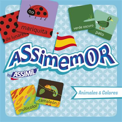 [9782700590463] ASSIMIL ASSIMEMOR ANIMALES Y COLORES (COFFRET DE 64 CARTES)