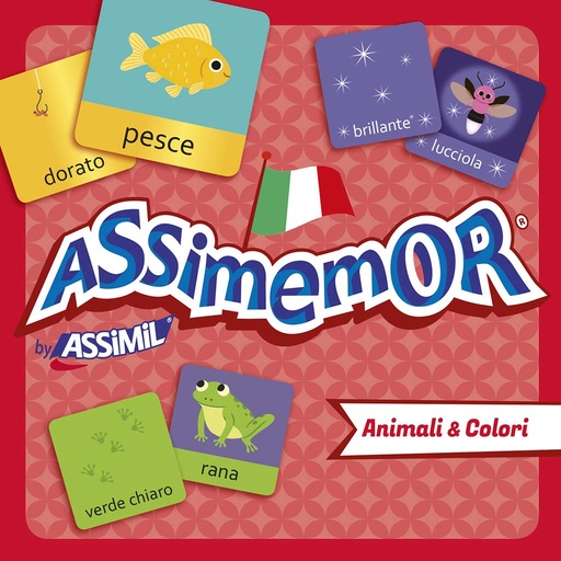 [9782700590425] ASSIMIL ASSIMEMOR ANIMALI & COLORI (COFFRET DE 64 CARTES)