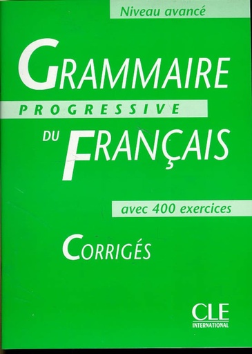 [9782090338638] GRAMMAIRE PROGRESSIVE DU FRANÇAIS AVANCE CORRIGES