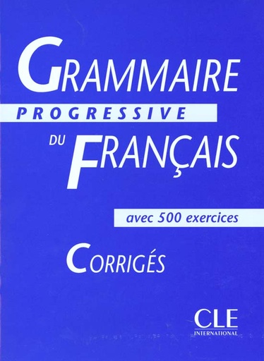 [9782090338553] GRAMMAIRE PROGRESSIVE DU FRANÇAIS INTERM CORRIGES