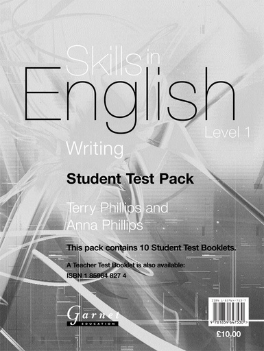 [9781859647530] SKILLS IN ENGLISH 1 WRITING STUDENT TEST PACK