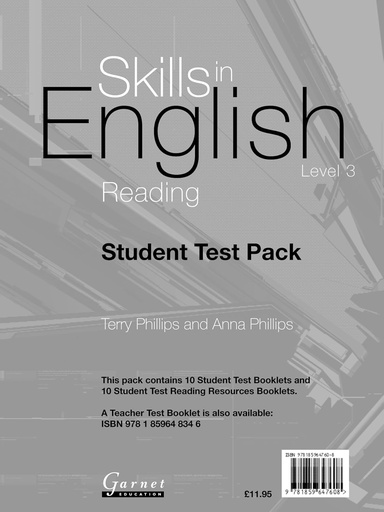[9781859647608] SKILLS IN ENGLISH 3 READING STUDENT TEST PACK