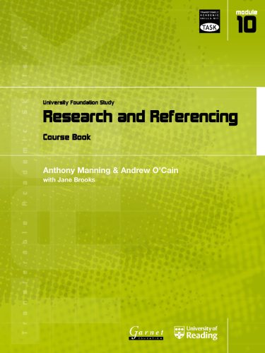 [9781859649244] TRANSFERABLE ACADEMIC SKILLS KIT: TASK 10 RESEARCH & REFERENCING CBK