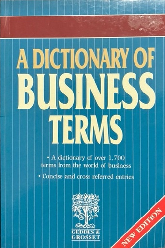 [9781842053355] A DICTIONARY OF BUSINESS TERMS