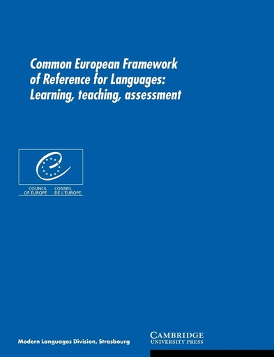 [9780521005319] COMMON EUROPEAN FRAMEWORK OF REFERENCE FOR LANGUAGES