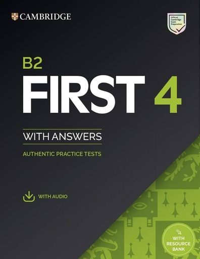 [9781108780148] CAMBRIDGE B2 FIRST 4 SBK+KEY & AUDIO & RESOURCE BANK