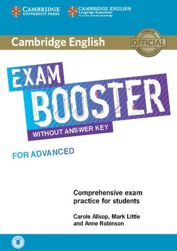 [9781108349079] CAMBRIDGE ENGLISH EXAM BOOSTER FOR ADVANCED (CAE)+AUDIO DOWNLOAD (NO KEY)