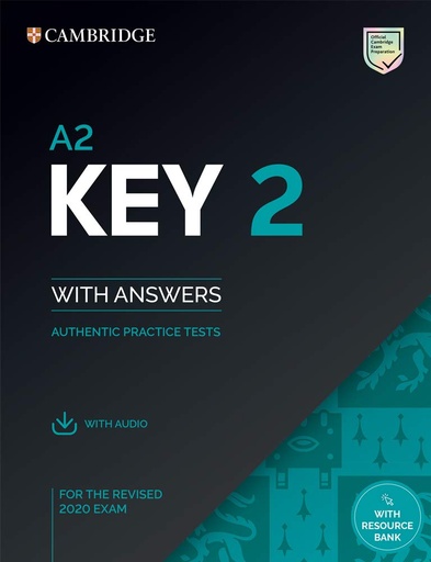 [9781108781589] CAMBRIDGE ENGLISH KEY A2 (KET) 2 SBK+ANSWERS & AUDIO+RESOURCE BANK