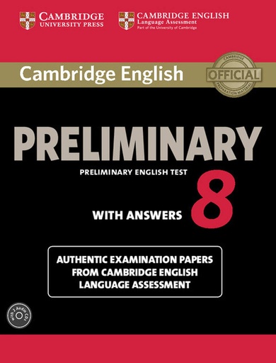 [9781107675834] CAMBRIDGE ENGLISH PRELIMINARY 8 SBK+KEY & AUDIO CDS (2)