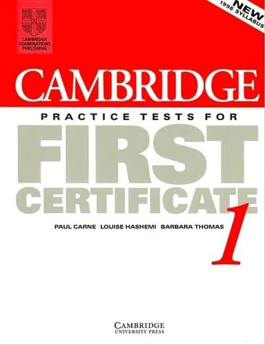 [0521498953] CAMBRIDGE FIRST CERTIFICATE IN ENGLISH 1 SBK