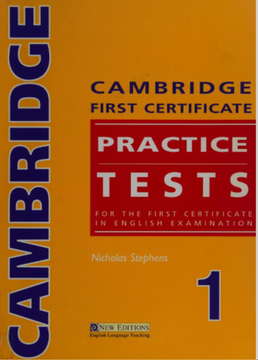 [9607609581] CAMBRIDGE FIRST CERTIFICATE PRACTICE TESTS 1