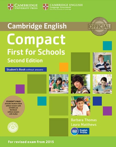 [9781107415584] COMPACT FIRST FOR SCHOOLS B2 SBK (NO KEY)+CD-ROM & WBK (NO KEY)+CD (2ND ED)