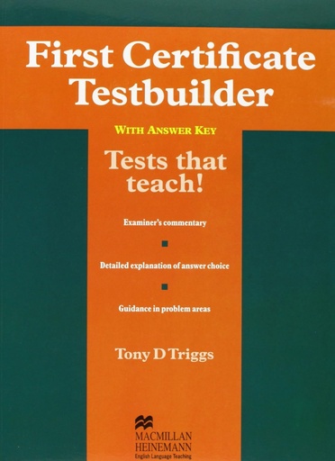 [9780435244927] FIRST CERTIFICATE TESTBUILDER+KEY