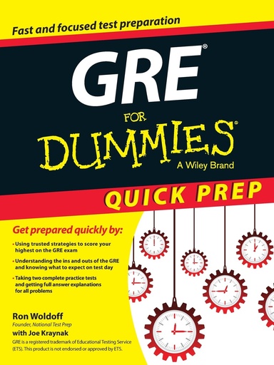 [9781119068648] GRE FOR DUMMIES QUICK PREP