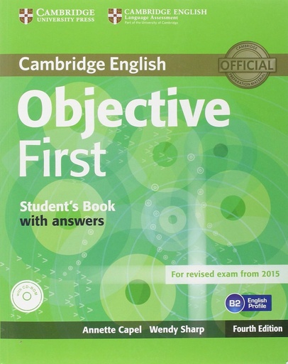 [9781107628304] OBJECTIVE FIRST SBK+KEY & CD-ROM (4TH ED)