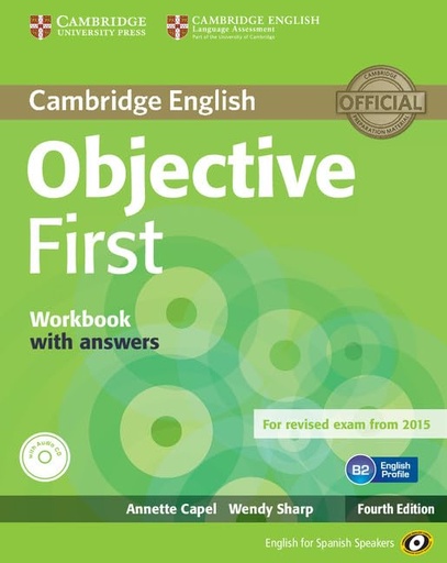 [9781107628458] OBJECTIVE FIRST WBK+KEY & CD (4TH ED)