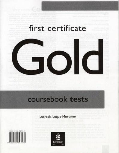 [0582347580] FIRST CERTIFICATE GOLD FREE TEST BOOLKET
