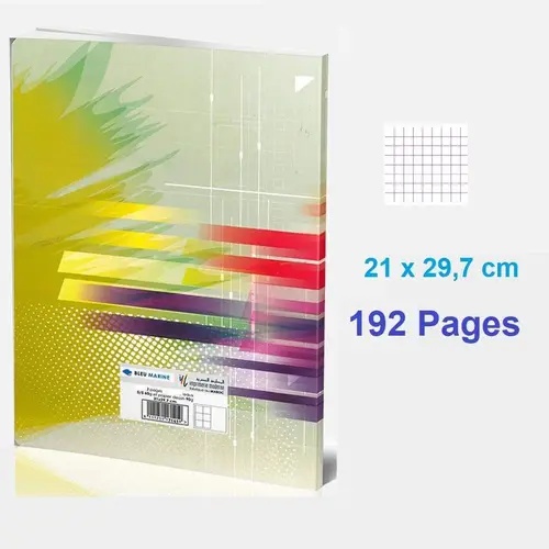 [6111250481663] CAHIER PIQUE 192P 21*29.7 SEYES 5*5 60G ESSENTIEL