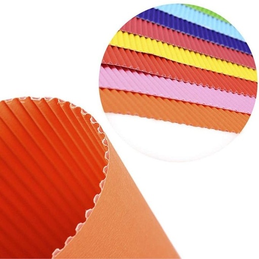 [5050687675706] PAPIER ONDULEE ECOLO 24*32 PQT DE 10 COULEURS