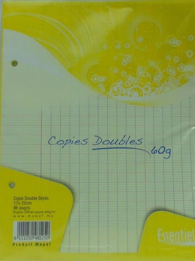 [6111250481250] RECHARGE DOUBLE FEUILLE 80P SEYES 17*22 ESSENTIEL