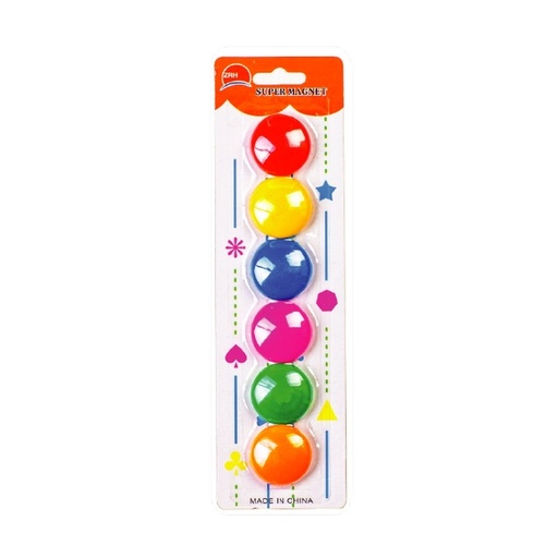 [03A006BLI] AIMANTS TRANSLUCIDES EN BLISTER DE 6 GM