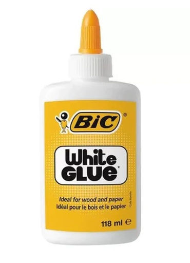 [3086126625713] COLLE BLANCHE FLUIDE GLUE AVEC APPLICATEUR 118 ML BIC