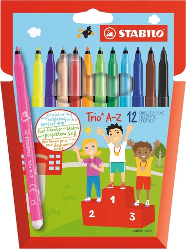 [4006381355629] FEUTRES STABILO TRIO A-Z 12PCS