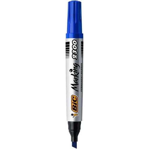 [3086129999743] MARQUEUR PERMANENT BIC BISEAU 2300 BLEU