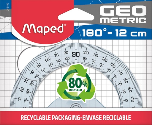 [3154142421807] RAPPORTEUR 180°-12CM GRAPHIC MAPED