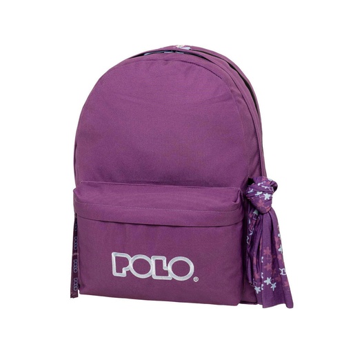 [5201927136383] SAC À DOS POLO DOUBLE+ SCARF MAUVE FONCE/ B.CIEL