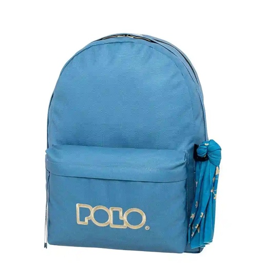 [5201927136437] SAC À DOS POLO DOUBLE+ SCARF TURQOUIZE/GRIS