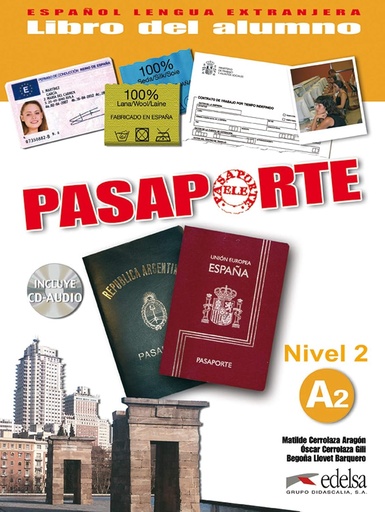 [9788477113966] PASAPORTE A2 LIBRO DEL ALUMNO+CD