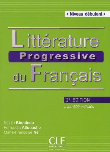 [9782090381399] LITTERATURE PROGRESSIVE DU FRANÇAIS DEBUTANT LIVRE+ CD (2ÈMED)